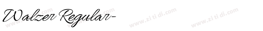 Walzer Regular字体转换
